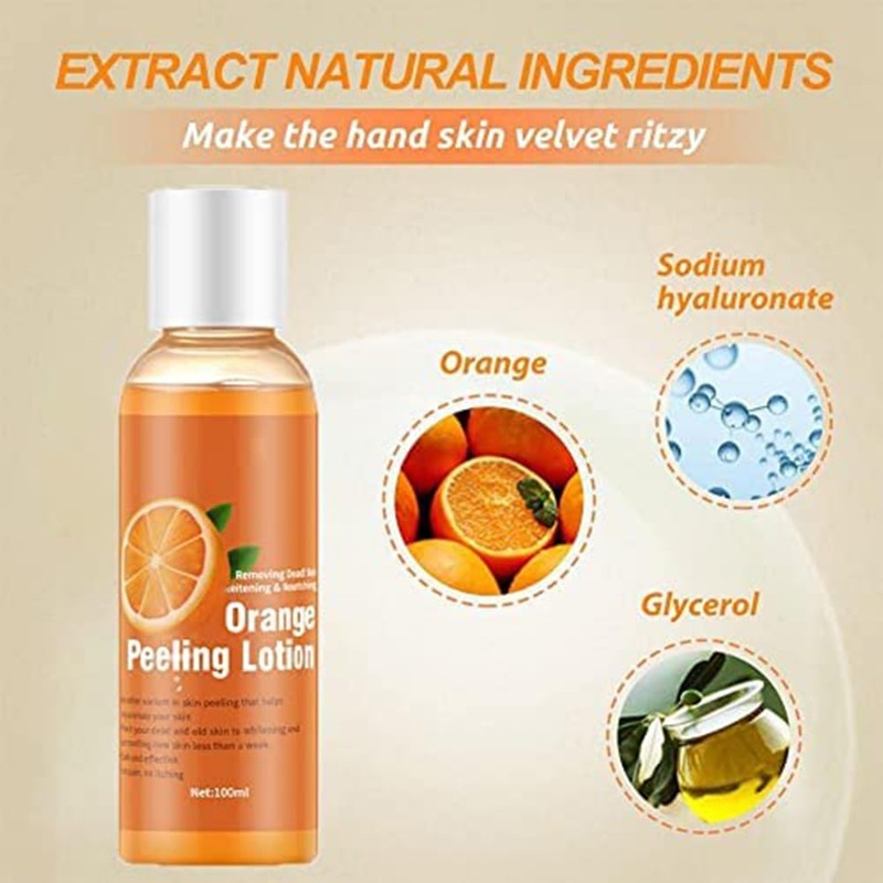 2PCS Orange Peeling Lotion, Body Peeling Lotion, Instant Exfoliation Dead