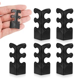 5pcs Skiffers Baseboard Corner Protectors, Black Decorative Baseboard Corner Guards for Furniture Solid Skirting Board Corner Protectors Vintage Metal Corner Protector for Baseboards