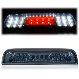 PIT66 LED 3rd Brake Light, Compatible with 14-18 Chevy Silverado/14-18 GMC Sierra 1500 2500HD 3500HD Rear High Mount Stop Parking Light Assembly Third Brake Cargo Lamps Clear Housing Smoky Lens