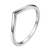 Prosilver Knuckle Rings Wishbone for Women S925 Sterling Silver Ring