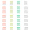 Set of 40 plastic folding clips (4 colours: white, green,
