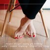 Yienate 24 Pieces False Nails for Toes, Red Chic Exquisite