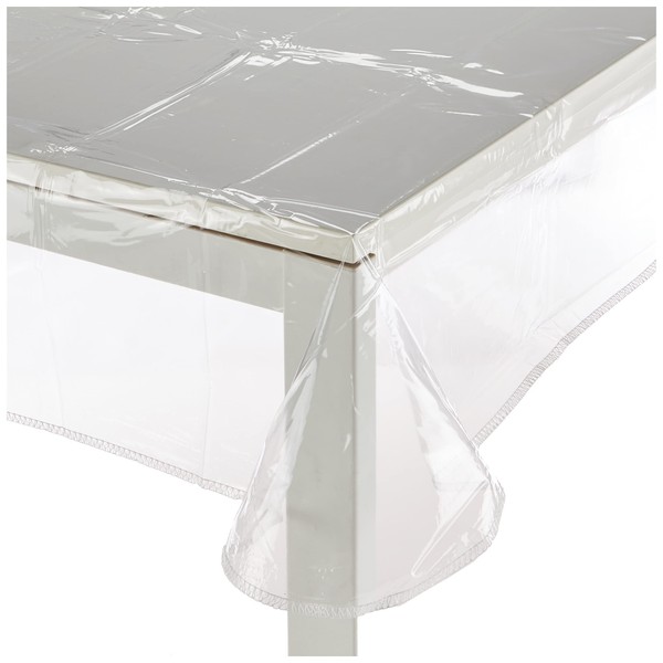 Soleil d'Ocre 853600 Cristal Square Tablecloth Transparent PVC Transparent 180 x 180 cm