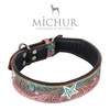 Michur Stardust Leather Dog Collar, Leather Dog Collar, Star Pattern,