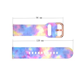 Tznzxm Replacement Bands Compatible with CASCHO Smartwatch P98, Fashion Adjustable Soft Silicone Colorful Pattern Quick Release Waterproof Wristband Straps for CASCHO P98 1.96" Smartwatch