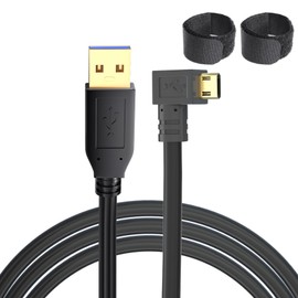 YAMCOWL USB to micro Right Angle Camera Cable 16ft : Super Fast and Stable 3.0 Transmission, Ideal for Online Shooting and Data Transfer with Various Professional Cameras
