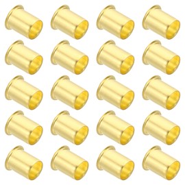 PATIKIL Brass Compression Insert, Pack of 20, 15 mm Outer Diameter x 12 mm Inner Diameter, Pipe Insert, Pipe Support Compression Fitting, Assortment Set for Water, Oil, Air Line