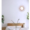 40cm Hanging Mirror Rattan Sunflower Circular Wall Mirror Decor Boho