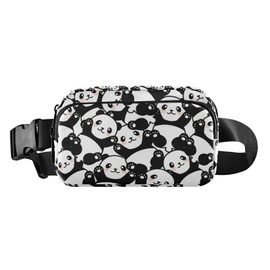 Pandas Fanny Packs for Women Men Belt Bag with Adjustable Strap Fashion Waist Packs Crossbody Bag Waist Pouch for Travel Sports Running Cycling