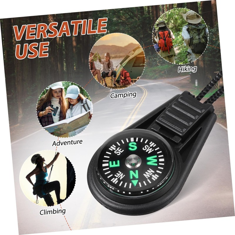 BESPORTBLE 20 Pcs Mini Outdoor Compass with Lanyard Portable Navigation