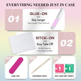 KQueenest Black French Tip Press On Nails Short Medium Square, French Tip Nails Press ons, Natural Nude Fake Nails With Glue, Glossy Soft Gel Reusable Glue on Nails for Women Weddings in 30 Pcs