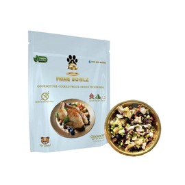 Prime Bowlz Gourmet Pre-Cooked Freeze Dried Dog Food Chicken Meal 14oz Bag (1 Pack)