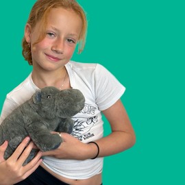 Deluxe Paws Plush Cuddly Soft Eco Toys 100% Recycled (Hippo)