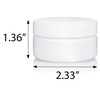 2 oz White Plastic Low Profile Jar with White Smooth