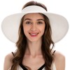 Straw Visor Hat for Women Sun Visor Packable Sun Hat