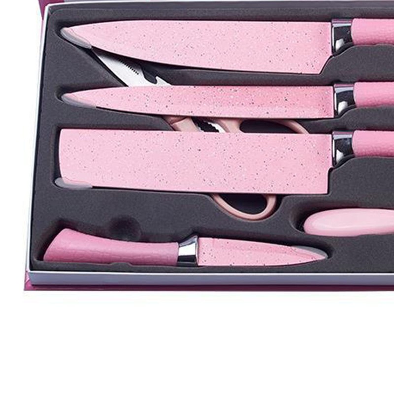 HEEPDD 6 Piece Kitchen Knife Set, Non Stick Coated Chef