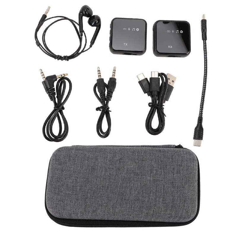 Cordless Lavalier Microphone, 80 Meter Range, 18 Hours Runtime, 3.5mm