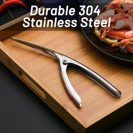 2 Pack Shrimp Deveiner Tool - Stainless Steel Shrimp Peeler - Shrimp Cleaner Knife Peeler for Kitchen Shrimp Peeling (2 Pack)