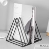 Fabaoday Bookend, Metal Newspaper Rack, Triangle Desktop Magazine Stand, 7