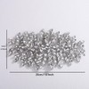 Lenjicons Bridal Rhinestone Hair Comb Large Rhienstone Wedding Headpiece Handmade
