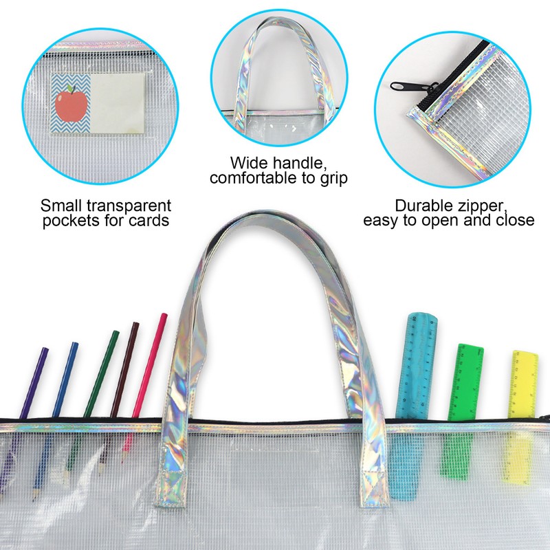 Art Portfolio Bag Laser Design Large Capacity Waterproof Artwork Posters