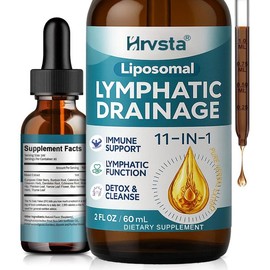 Liposomal Lymphatic Drainage Drops - 11 In 1 Organic Lymphatic Drainage Supplement with Burdock Root, Echinacea, Elderberry, Calendula, Cleavers Herb, Dandelion Supports Lymphatic Health 2 FL.OZ:_2 bottle
