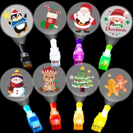 40PCS Christmas Party Favors For Kids Finger Lights, Light Up Christmas Stocking Stuffers Toys Bulk, Glow In The Dark Christmas Goodie Bag Stuffers Treat Bags Fillers
