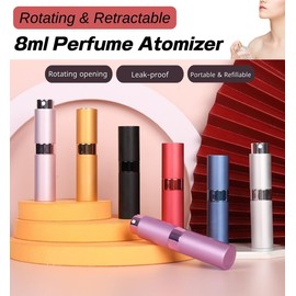 Rotating Empty Perfume Spray Bottle (BlackGoldBlue)