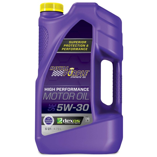 Royal Purple 51530 API-Licensed SAE 5W-30 High Performance Synthetic Motor Oil - 5 qt., Model:ROY51530