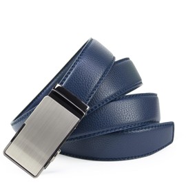 Glamexx24 Men's Automatic Belt in Faux Leather Various Colours and Lengths for Men 18800, A8 Blue