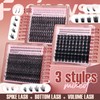 Focipeysa Thick Volume Lash Clusters 3 Style Eyelash Extensions Kit