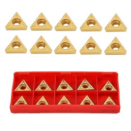 10PCS TCMT32.52 TCMT16T308 Carbide Inserts External Turning Inserts Cutting Tools for Steel Parts and Stainless Steel for STFCR Turning Tool Holder
