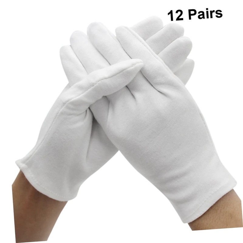 FOMIYES 12 Pair Lightweight Cotton Gloves Wear Resistant Protective Work