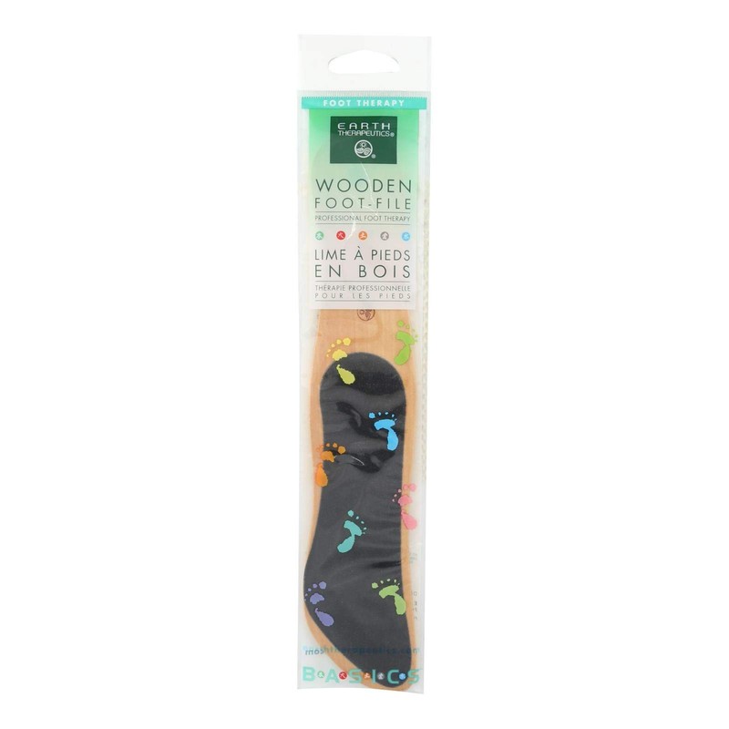 Lima de pie de madera Earth Therapeutics 1 cada uno