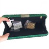Boutique De FGG Green Crystal Clutch Purse for Women Formal