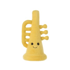 Apricot Lamb Happy Trumpet Plushies Stuffed Animals for Kids, Soft Cute Plush Toys for Baby Girl and Boy, Fluffy Happy Trumpet Yellow 8.3 Inches