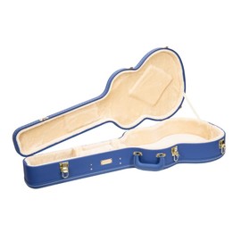 Crossrock Designer Series- Universal Wooden Case for 4/4 Classical Guitar- Security Lock, Metal Feet, Storage Space- Vibrant Blue(CRW520CVB)