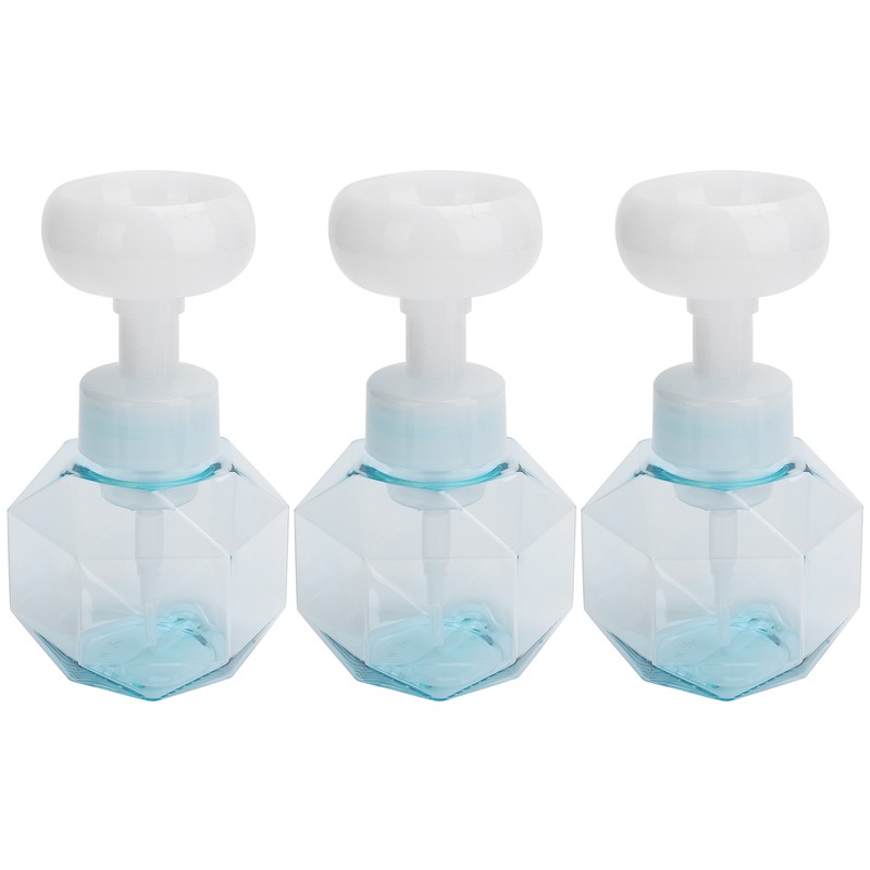 3Pcs PETG Flower Foam Bottle 300ml Mousse Pump Bottle Hand