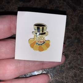 Clown with Top Hat Pin Back Lapel NOS