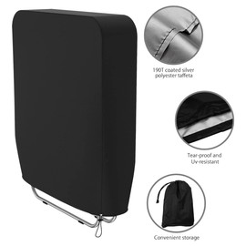 2 x Protective Folding Chair Waterproof Anti-UV Winterproof Folding Chairs Cover Tear-Resistant 93 x 82 cm Folding Relaxing Deck Chair Cover for Garden Furniture Deck Chair Folding Chair Garden