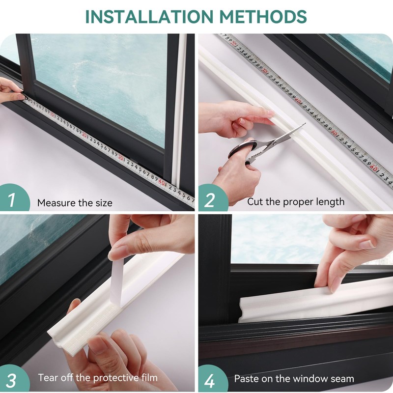 MOPMS Draft Stopper Sweep, Door Weatherproofing Stripping, Window Seal Strip