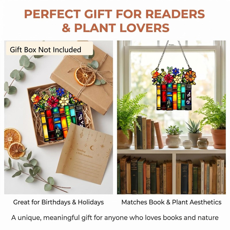 Book Lovers Window Hanging Ornaments