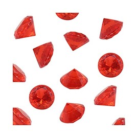 WELMATCH Red Acrylic Diamond Vase Fillers 2 Pounds - 500 pcs 3/4 Inch Wedding Party Event Banquet Birthday Decoration Crystals Gem Table Scatters (Red 500 pcs)