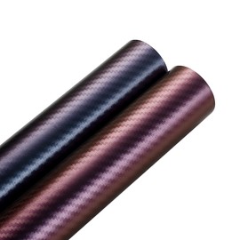 NewL 3D Chameleon Carbon Fiber Vinyl Film Wrap Foil Auto Car Body Decoration Sticker Decal (Purple to Blue, 30cm x 150cm)