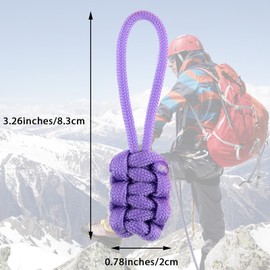 Sibba Zipper Pulls Replacement 10 Pcs Tab Universal Hand Woven Pull Rope Slider Luggage Cord Caps Charm Handle Fixer Metal Head Fasteners Repair Kit Drawstring Notions Supplies (Multicolor)