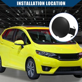 Hihaha 71104-T5H-H00 Car Bumper Tow Hook Cover for Honda Fit Jazz GK5 2014-2017 / Front Towing Hook Eye Hole Cover Replacement/Durable Plastic / 1Pcs Black