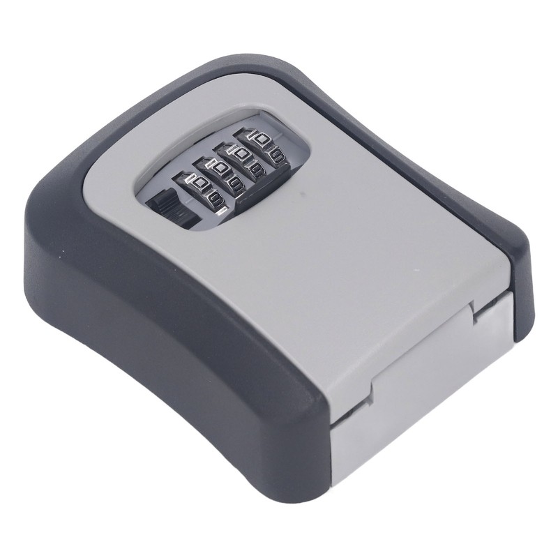 Key Lock Box Curved Aluminum Alloy Large Size Grey Wall