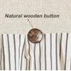 DOSLY IDÉES Farmhouse Shower Curtain,Beige and Brown Stripe,Button Curtain,Linen and