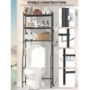 GloTika 3-Tier Over The Toilet Storage, Space Saver Metal Bathroom