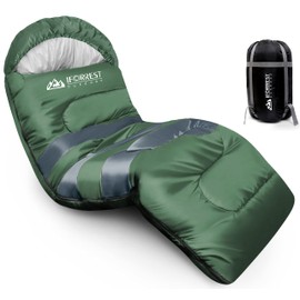 IFORREST Sleeping Bag for Adults and Teens - Cold Weather(All Seasons) Single Person Camping Bed - 40" Extra-Wide & Warm XXL (Olive Green)